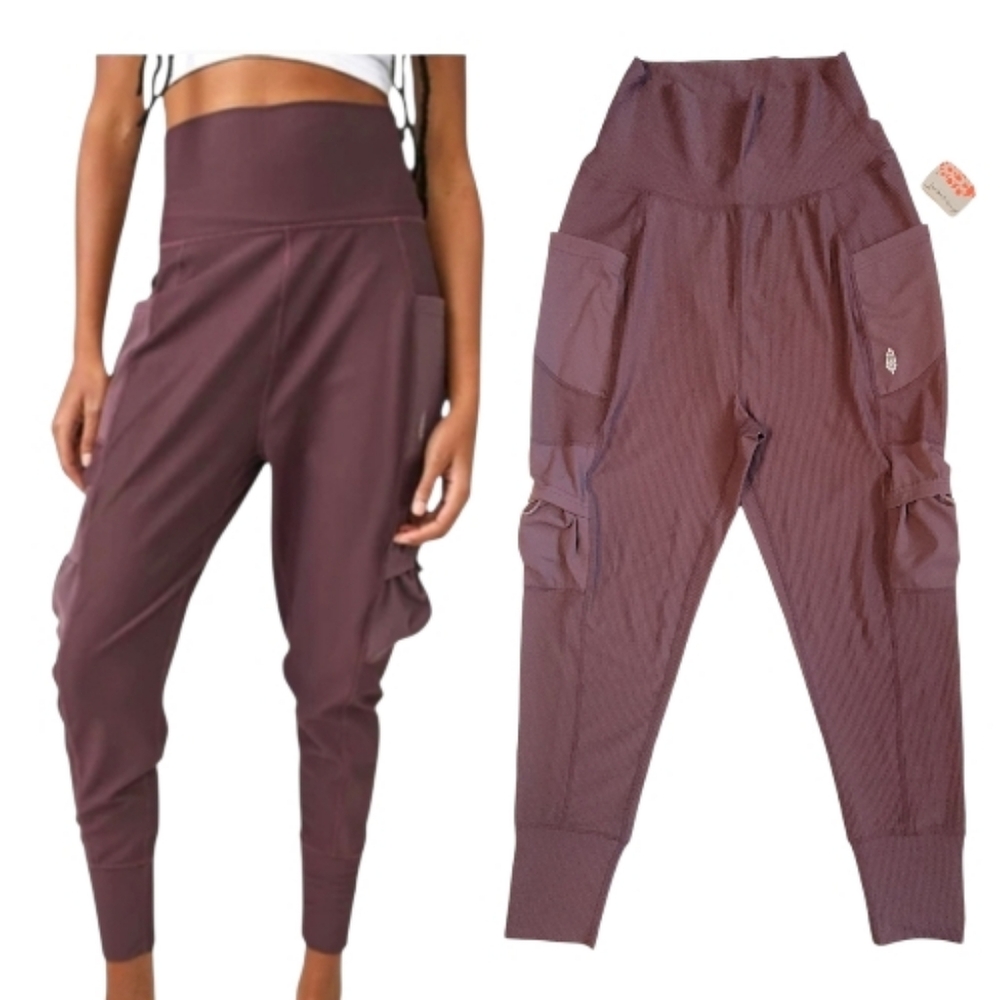 Free People FP Movement Take A Hike Harem Pants XS FIG NWT